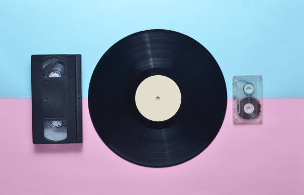 istock Video cassette, vinyl plate, audio cassette 1043212768