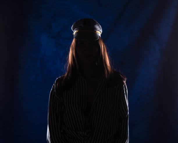istock beautiful young sailor girl, studio portrait 1043228632