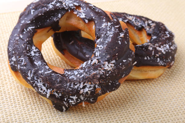 istock Homemade Traditional polish sweets doughnuts with chocolate. 1043233402