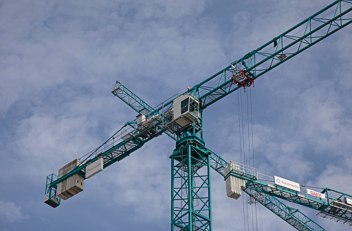 Cranes Dominate the Dublin City Skyline. September 2018