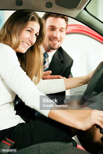 Woman Buying Car From Salesperson Stock Photo - Download Image Now - Adult, Adults Only, Advice