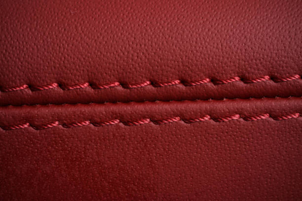 istock Detailed image of a car leather pleats stitch work. 1043265042