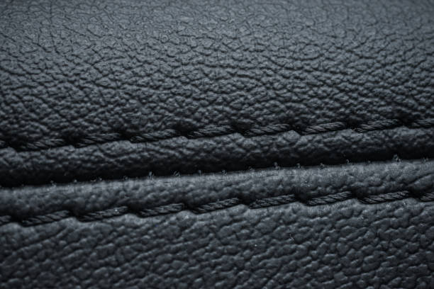 istock Detailed image of a car leather pleats stitch work. 1043265272