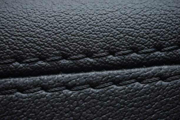 istock Detailed image of a car leather pleats stitch work. 1043265282