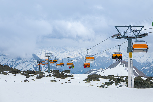 Dramatic skiing scenery in Ischgl and Samnaun ski resort