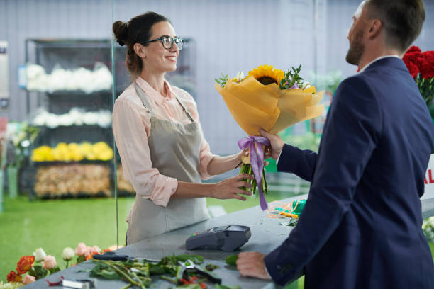 Woman Selling Flowers
