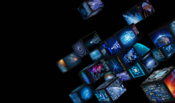 istock Media concept video wall with small screens 1043299894