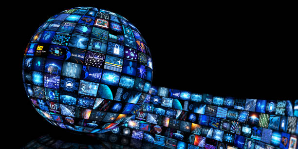 istock Media concept video wall with small screens 1043299898