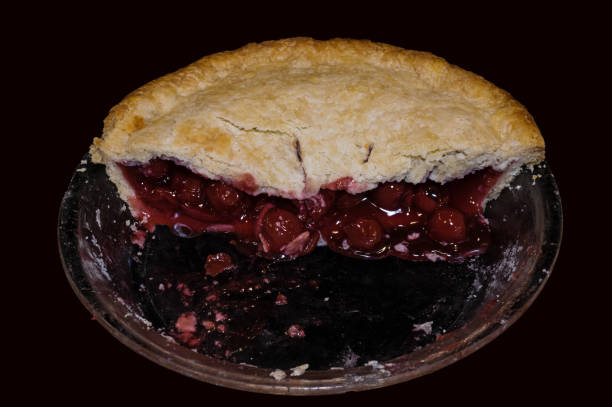 痂皮 couble チェリーパイ - pie pastry crust cherry pie cherry ストックフォトと画像