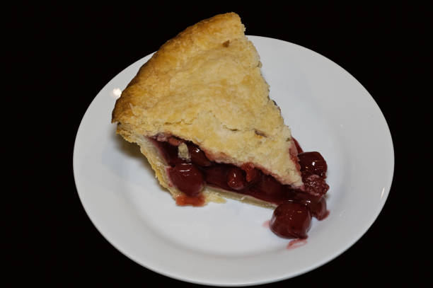 痂皮 couble チェリーパイ - pie pastry crust cherry pie cherry ストックフォトと画像