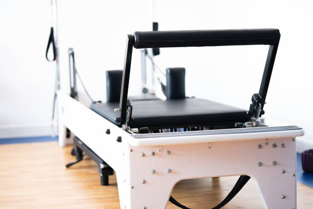 istock pilates reformer equipment 1043317220