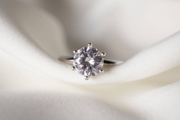 istock Jewelry wedding diamond ring close up 1043340922