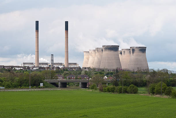 istock coal power plant with cooling towers and high chimneys 104334718