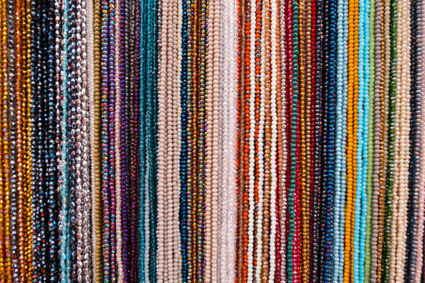 istock Beads necklaces at a market. 1043352458