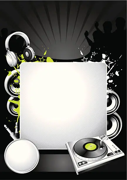 Vector illustration of Music DJ template