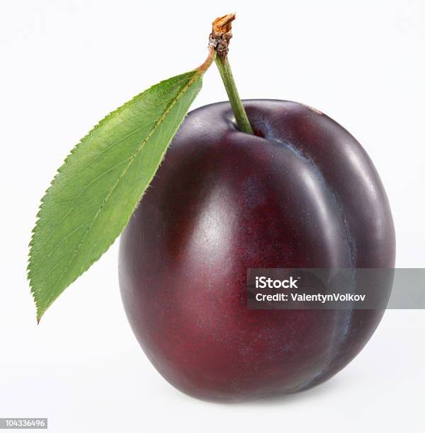 Ameixa - Fotografias de stock e mais imagens de Ameixa - Fruta - Ameixa - Fruta, Fundo Branco, Figura para recortar