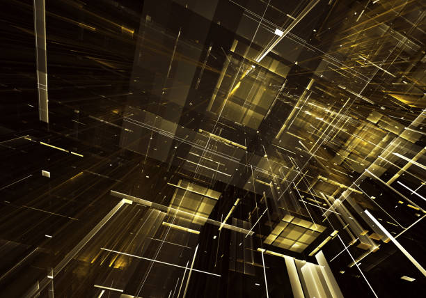istock Abstract fractal background, texture. Virtual Neon City 1043408042