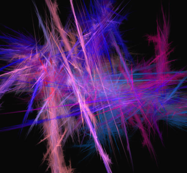 istock Purple blue lines background. Fantasy fractal texture. Digital art. 3D rendering. Computer generated image. 1043426438