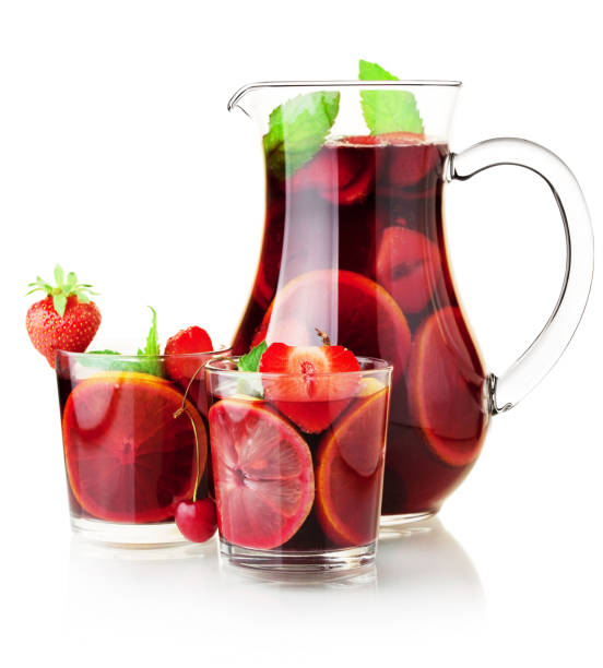 Sangria jug and two glasses