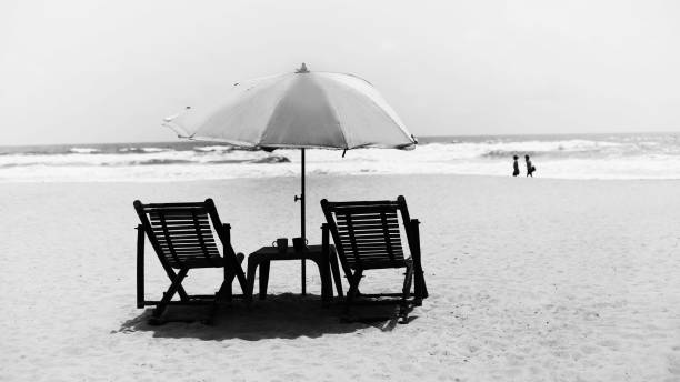 istock Deck chair and tropical sandy beach 1043431974