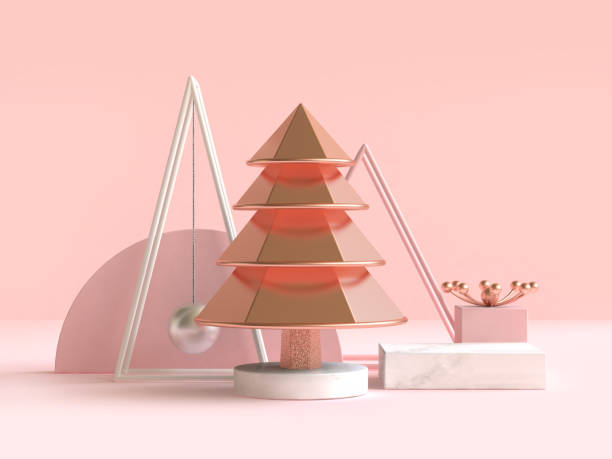 istock abstract geometric shape christmas tree concept decoration 3d rendering 1043435140