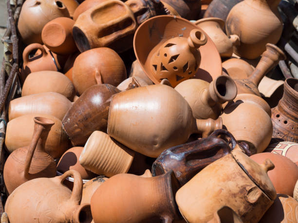 istock a lot of pottery. different ceramic vases and pots 1043435238
