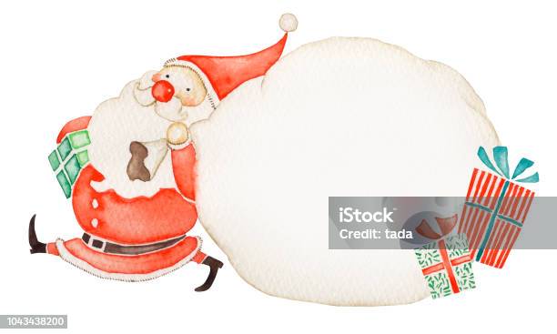 Santa Claus Stock Illustration - Download Image Now - Christmas, Watercolor Painting, Santa Claus