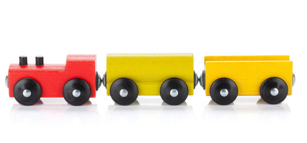 istock Wooden toy colored train 1043444502
