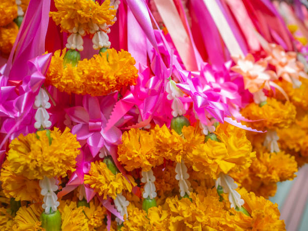 istock Close up Flower steering in the temple 1043458860