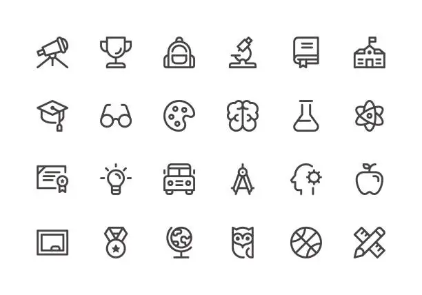 Vector illustration of Education - Line Icons