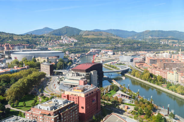Bilbao skyline from a lookout tower, Spain