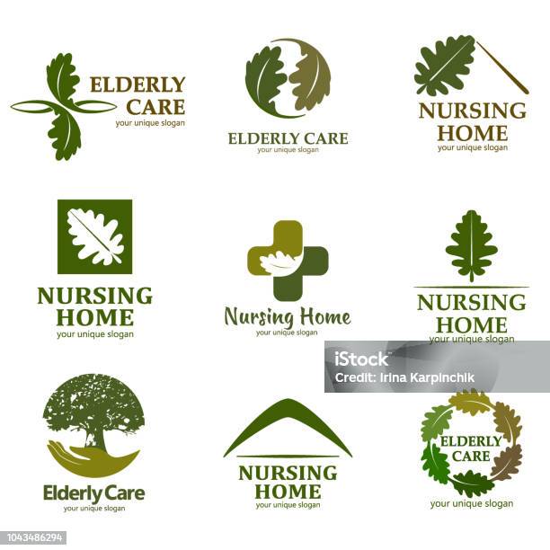 Elderly Care Vector Design For Design The Nursing Home Stock Illustration - Download Image Now
