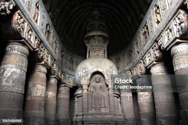 The Incredible Beauty Of Ajanta In Maharashtra Stock Photo - Download Image Now - Ajanta Caves, Buddha, Painting - Activity