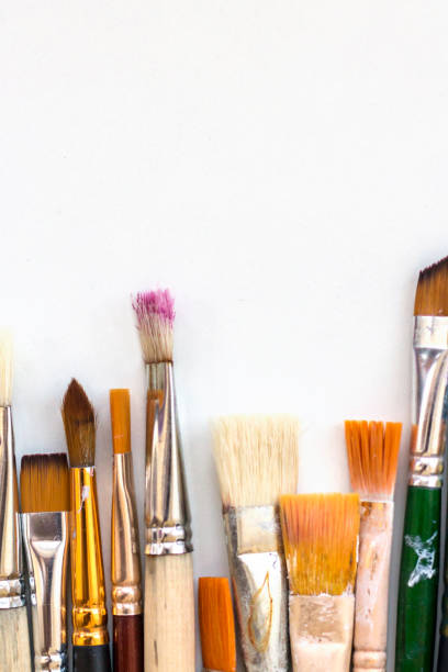 istock Set of Multi-colored Brushes for Drawing. Background 1043491032