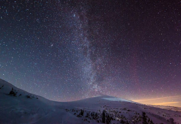 istock Night stars and milky way in winter 1043494046
