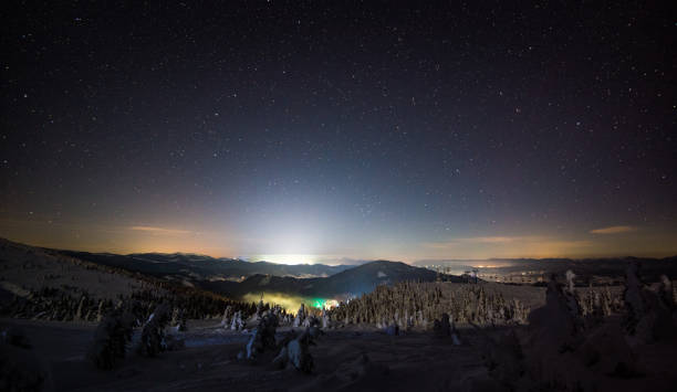 istock Night stars and milky way in winter 1043494408
