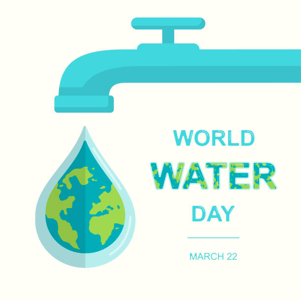 ilustrações, clipart, desenhos animados e ícones de dia mundial da água, 22 de março. - dia da agua
