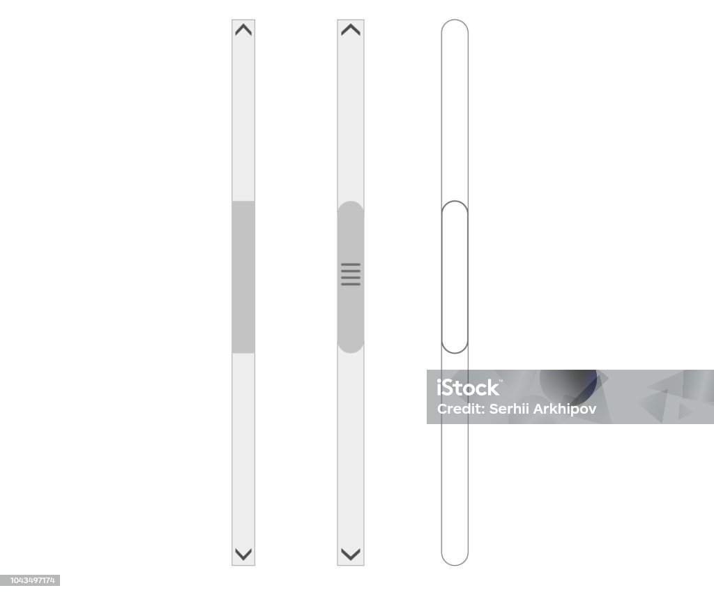 Scroll bars Scroll bars set vector Paper Scroll stock vector