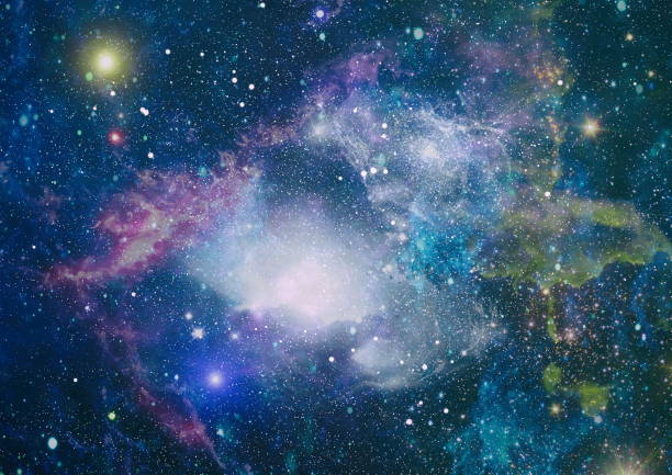 istock Futuristic abstract space background. Night sky with stars and nebula. Elements of this image furnished by NASA 1043510538