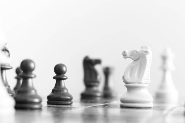 istock Chess photographed on a chessboard 1043515106