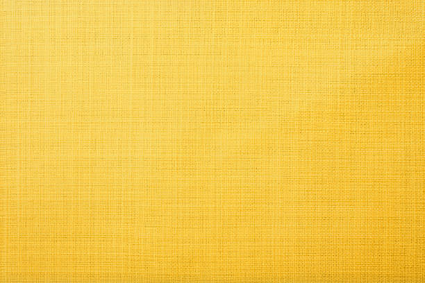sfondo tessuto giallo - canvas cotton textured textile foto e immagini stock