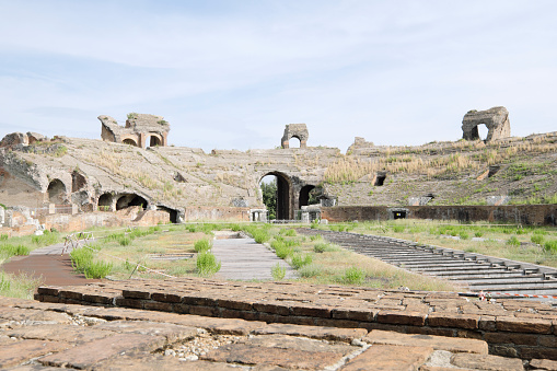 Amphitheatre, Santa Maria Capua Vetere, Campania, Italy. Roman civilisation, 1st-2nd century AD.