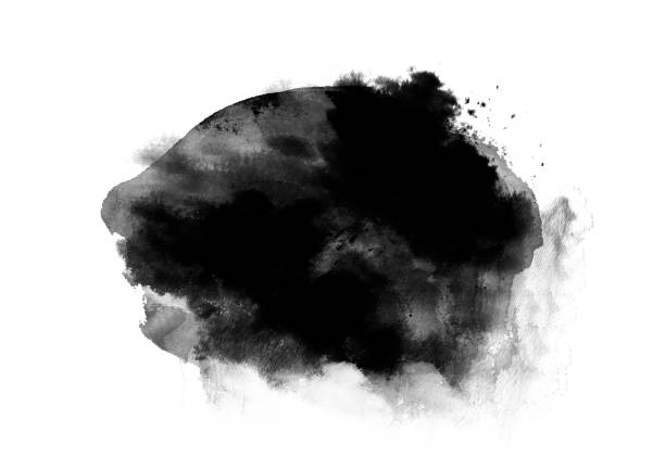 istock Black color graphic patches graphic brush strokes design effect element for background 1043528634