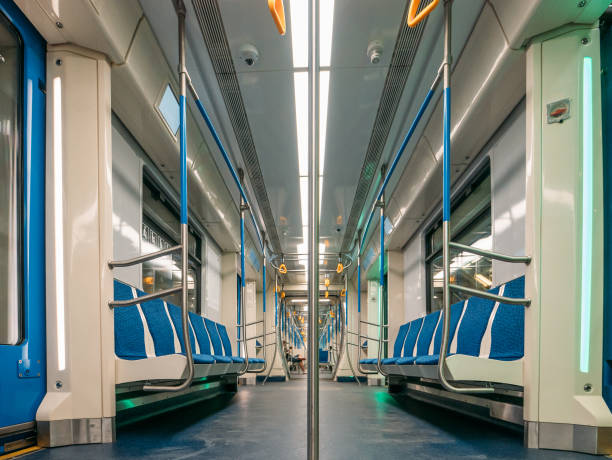 istock New modern subway metro train inside interior, empty public transport 1043529006
