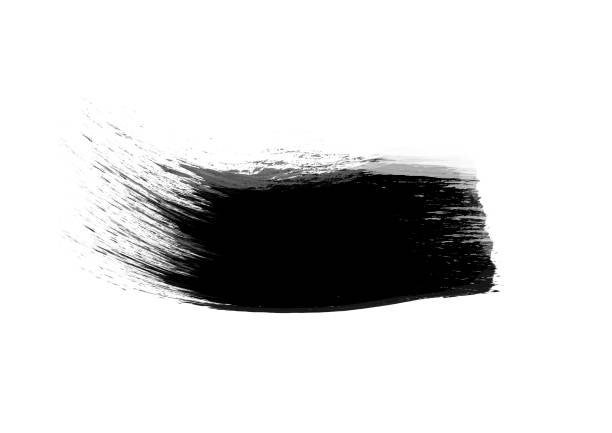 istock Black color graphic patches graphic brush strokes design effect element for background 1043529036