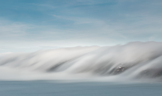Surreal Cloud Inversion, Freathy Cliffs, Whitsand Bay, Cornwall