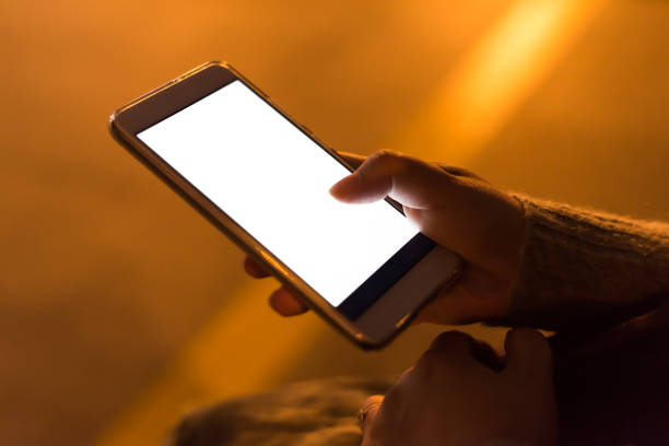 istock Girl holding a smartphone with blank screen 1043533024