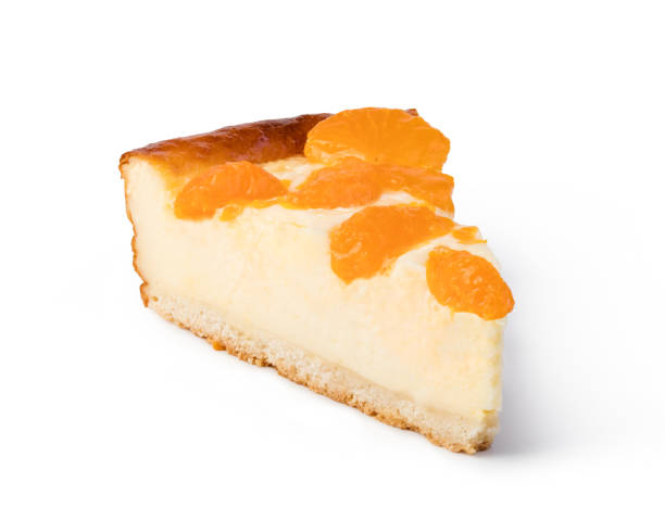 istock cheesecake with peache isolated on white background 1043533194