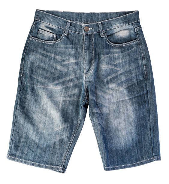 denim shorts for men isolated on white