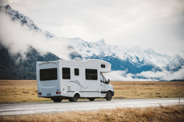 istock Camper Van on NZ Road 1043535464